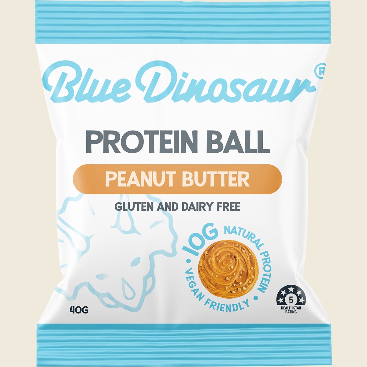 Blue Dinosaur Peanut Butter Protein Ball 12x40g