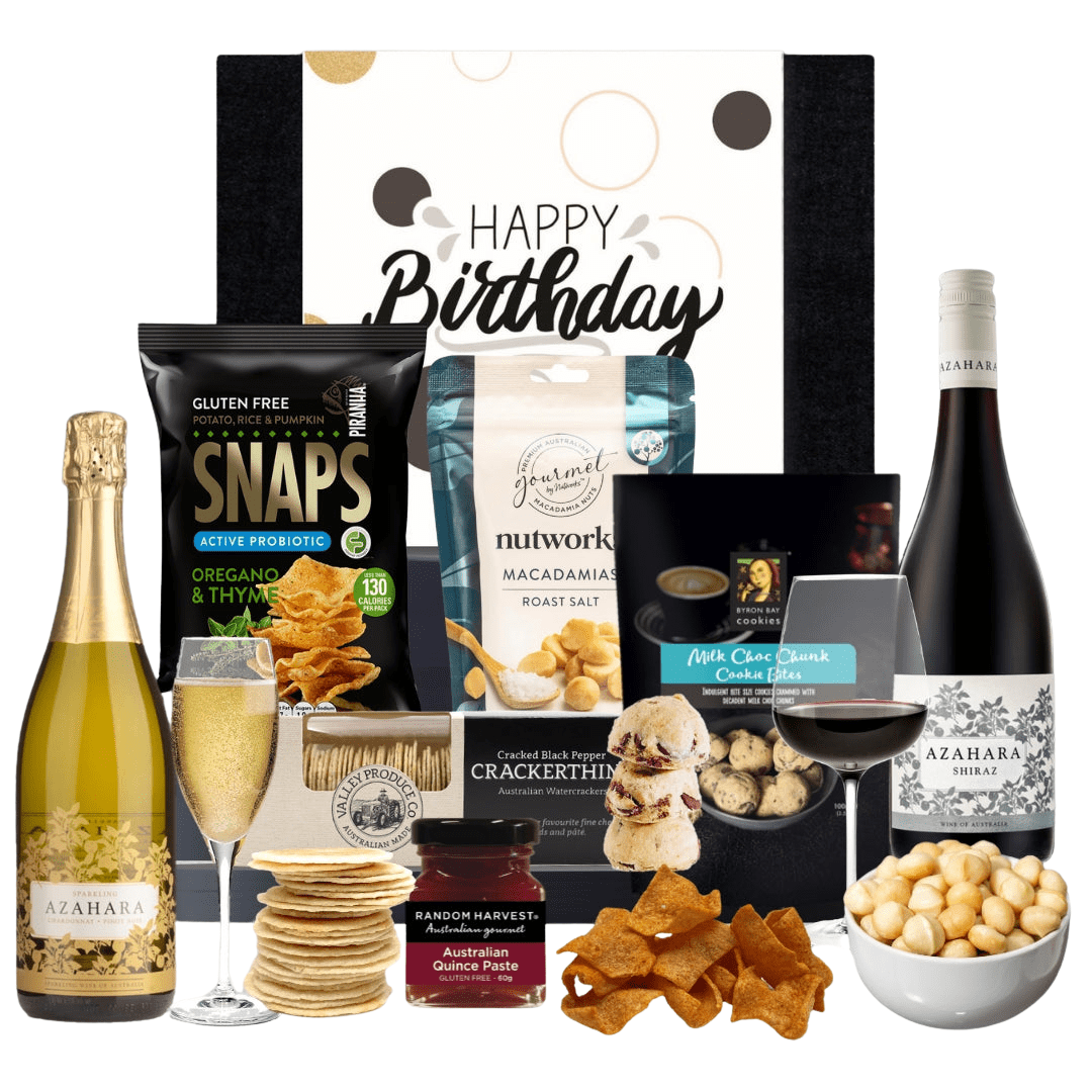 Red & White Wine Birthday Hamper – Amazing Brands Australia
