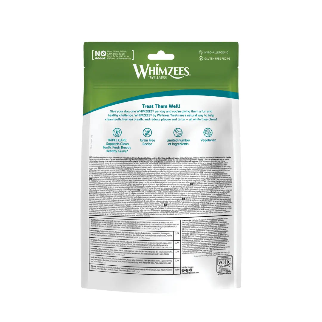 WHIMZEES Toothbrush Star-M Value Bag back