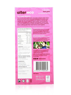 Alter Eco Organic Chocolate Deep Dark Sea Salt 80g - Healthy Essentials Australia - health food store - health food stores - health food store near me - organic food store - health food store near me