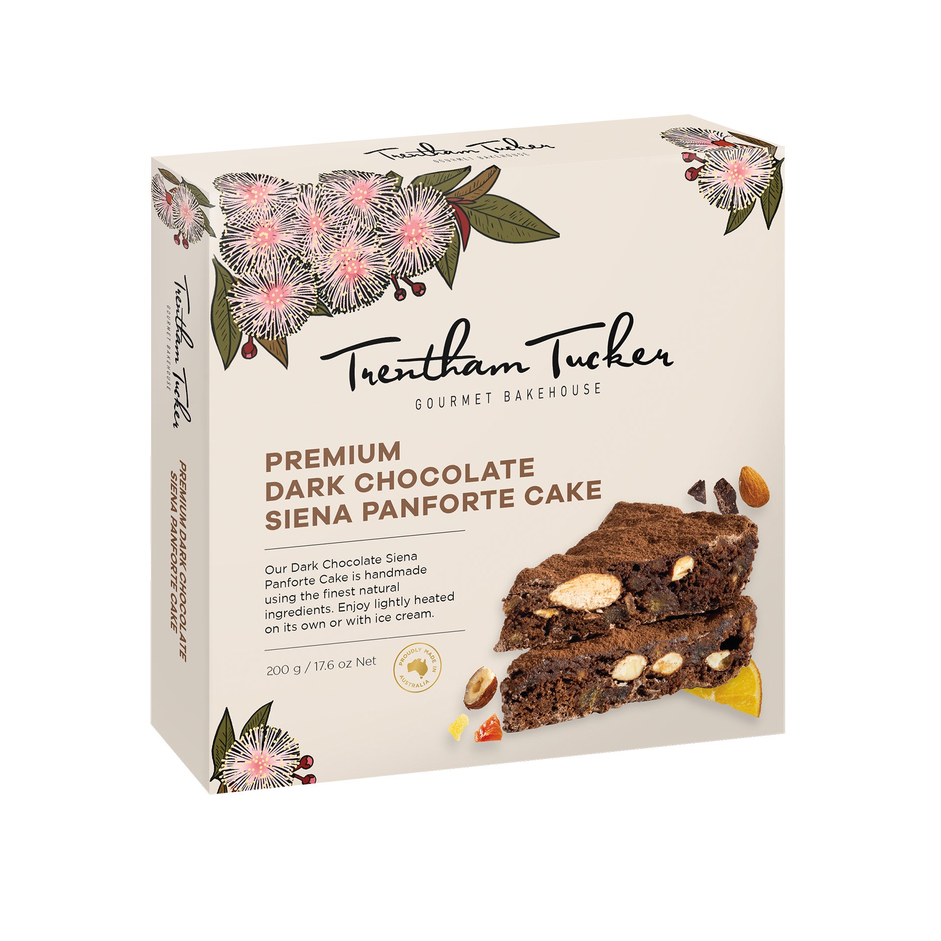 Trentham Tucker Premium Dark Chocolate Siena Panforte Cake 200g