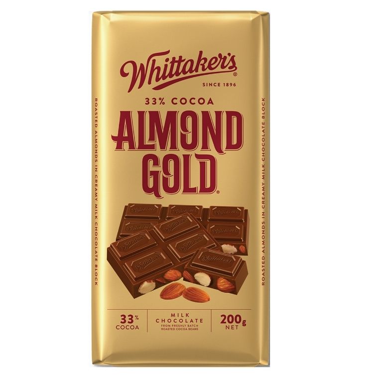 Whittakers Almond Gold Block 200g