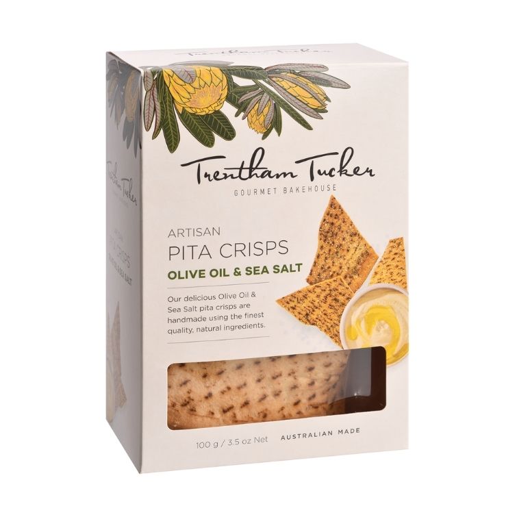 Trentham Tucker Artisan Pita Crisps – Olive Oil & Sea Salt 100g