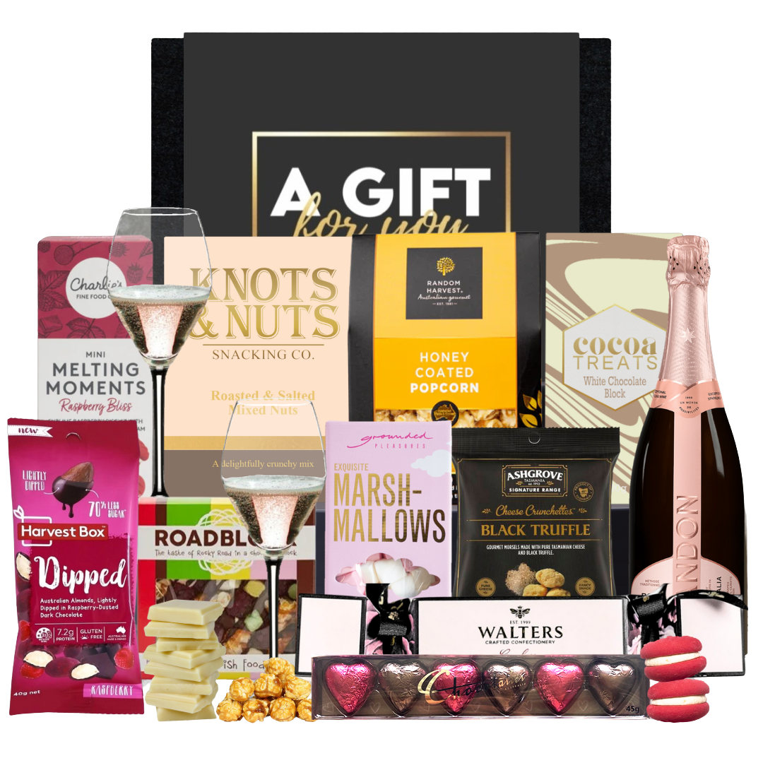 Chandon Rose Gift Basket For Her