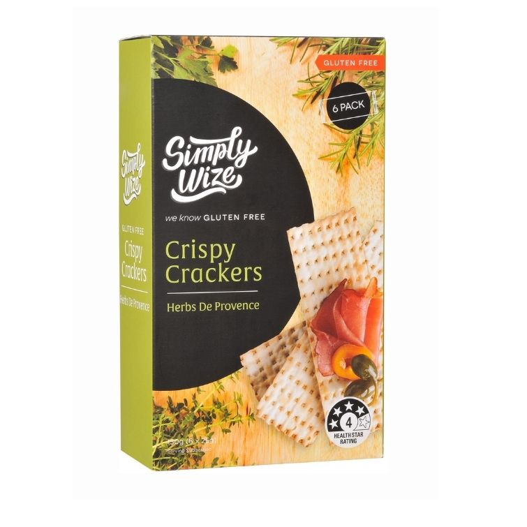 Simply Wize Crispy Crackers – Herbs De Provence 150g