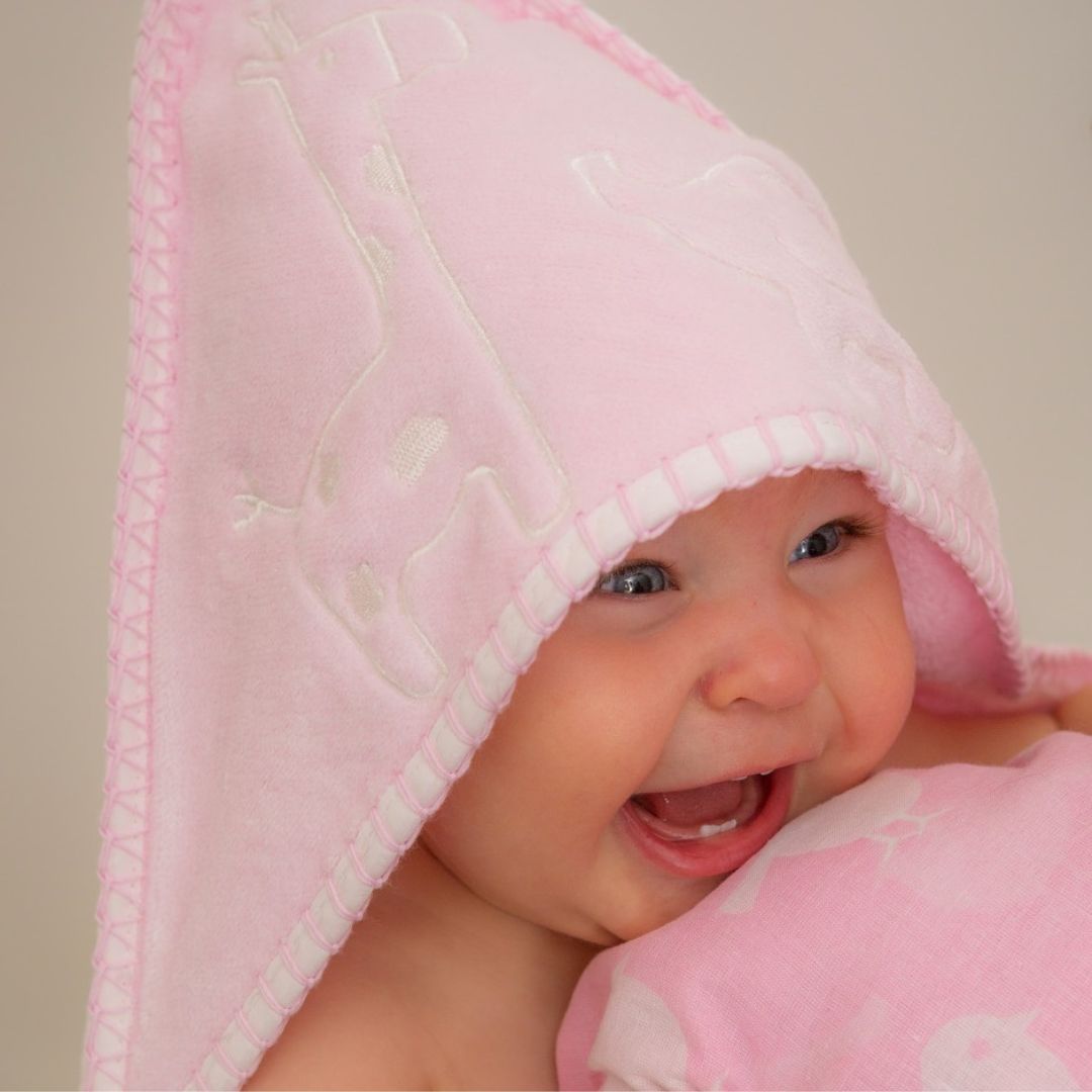 Emotion & Kids Pink Safari Hooded Towel