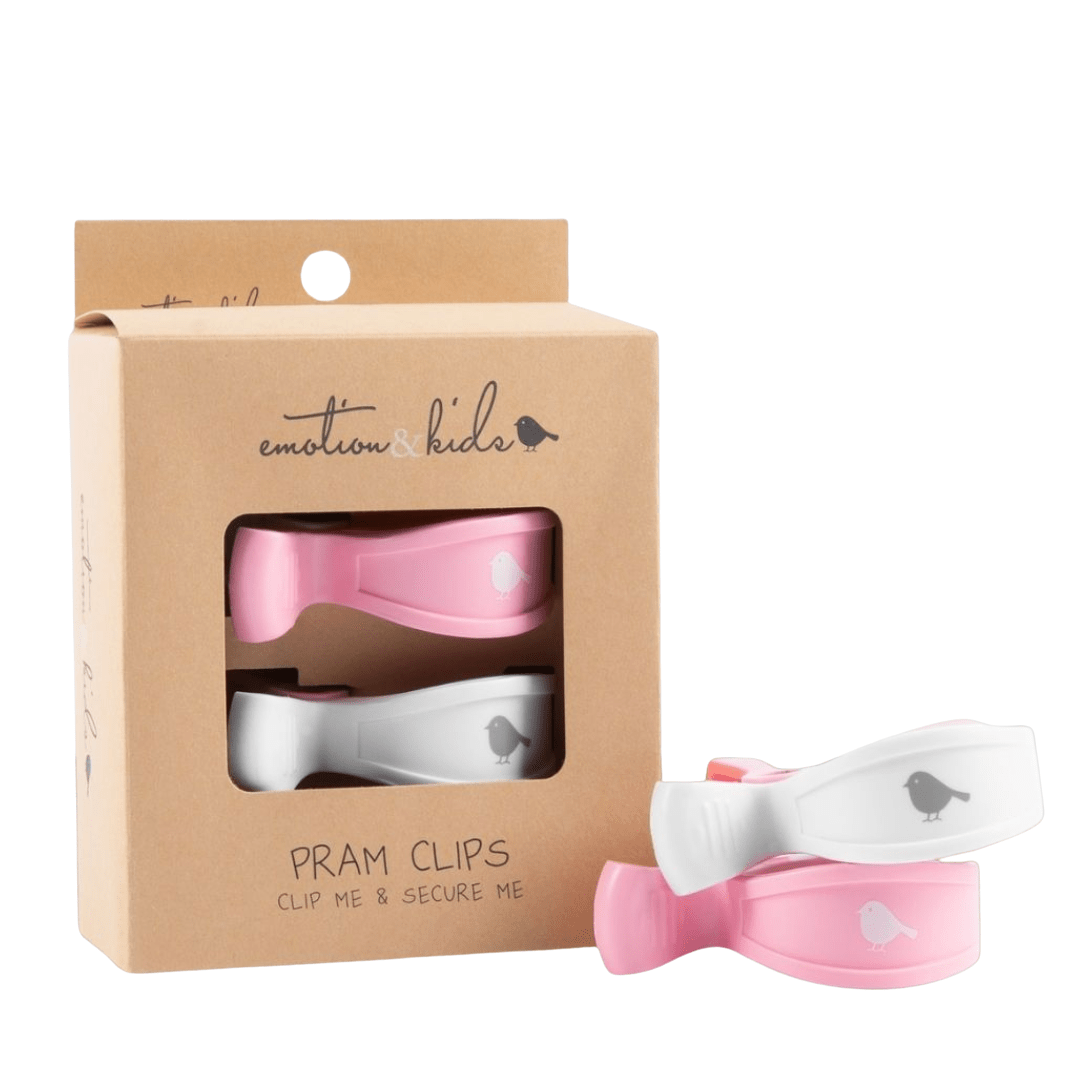 Emotion & Kids Pink & White Pram Clips