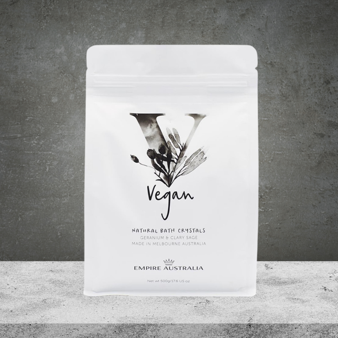Empire Australia Vegan Geranium & Clary Bath Crystals 500g