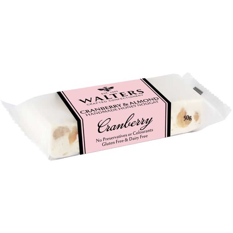 Walters Handmade Honey Nougat Cranberry & Almond 50g