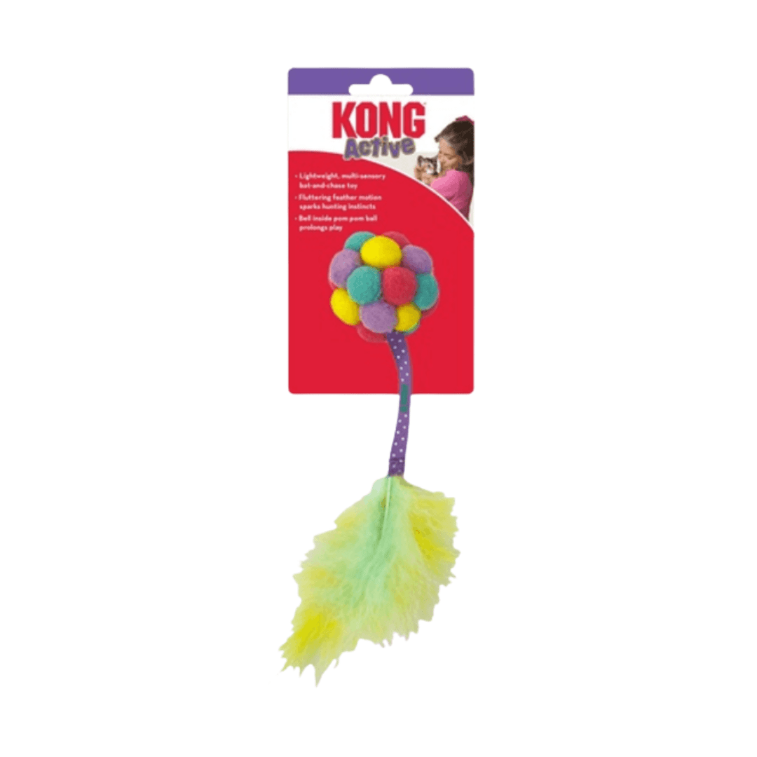 KONG CAT ACTIVE BUBBLE BALL TEASER - ASSORTED COLOURS