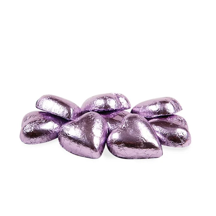 Chocolatier Milk Chocolate Hearts - Mauve 5kg