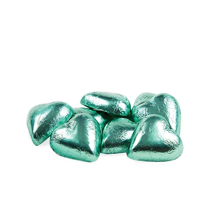 Chocolatier Milk Chocolate Hearts - Mint Green 5kg