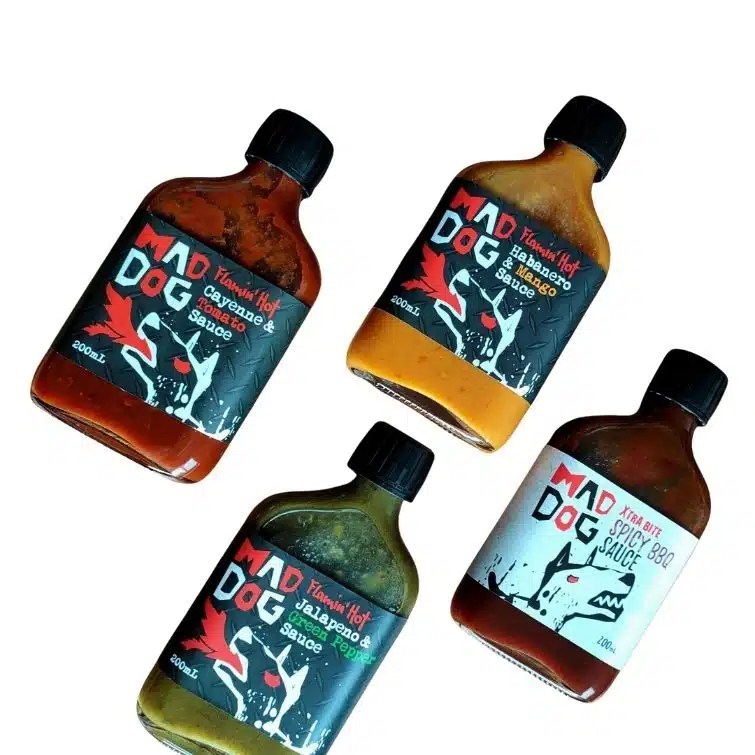 Mad Dog Hot Sauces 200ml x 4