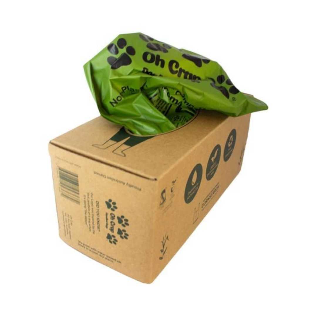 Oh Crap Compostable Handled Dog Poop Bags - 200 Bags