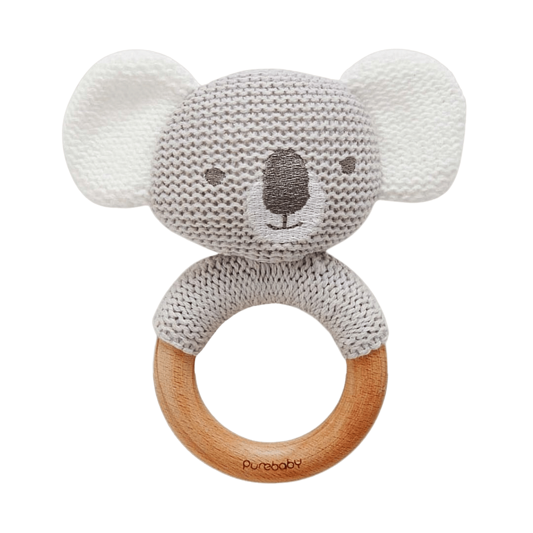 Pure Baby Koala Rattle
