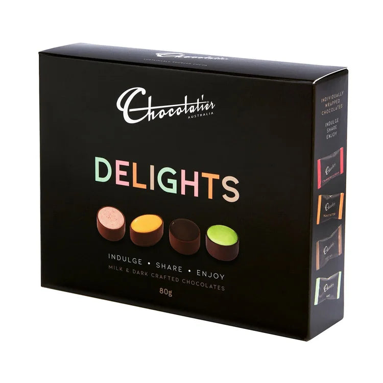 Chocolatier Delights Milk & Dark Crafted Chocolates  80g