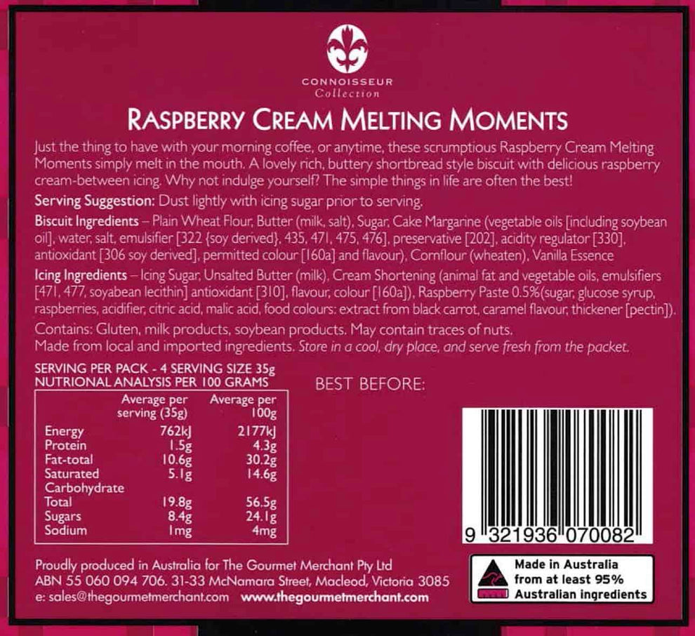 Raspberry Cream Melting Moments Biscuits – Amazing Brands Australia