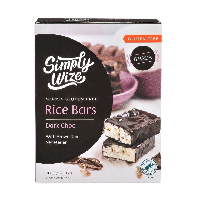 Simply Wize Rice Bars – Dark Chocolate 90g
