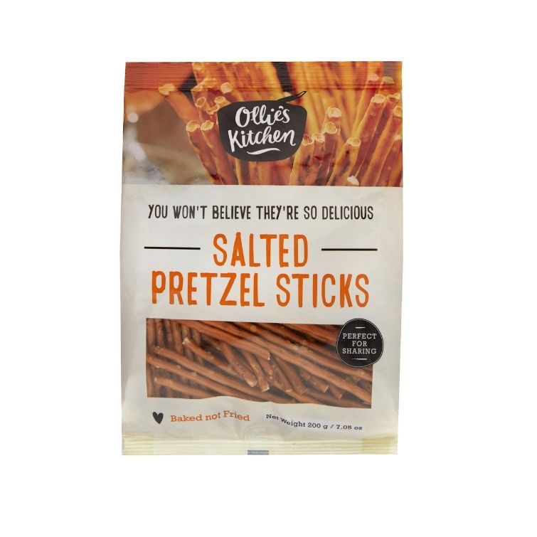 Ollies Kitchen Salted Pretzel Sticks 200g