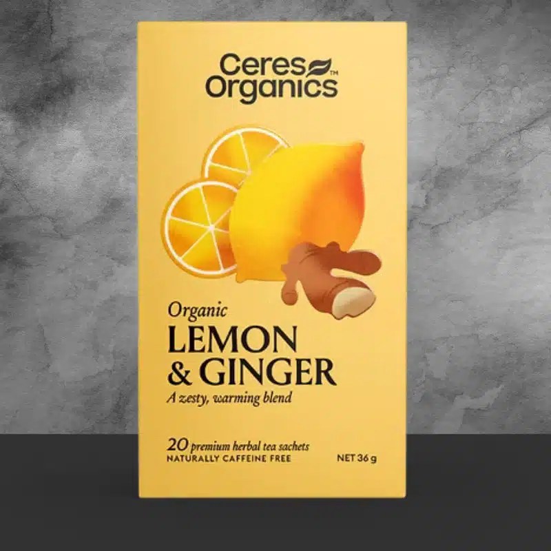 Ceres Organic Lemon & Ginger Herbal Tea 20pk