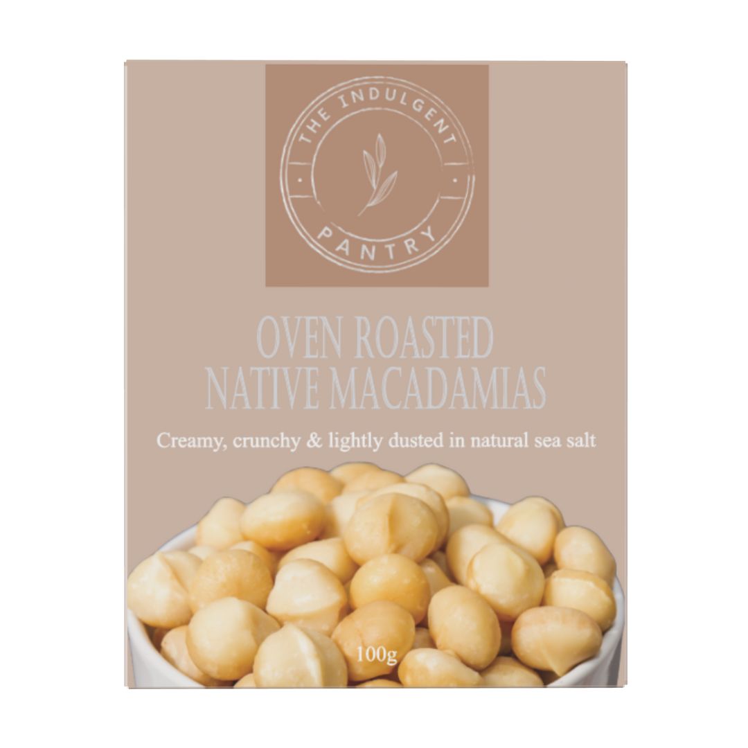 THE INDULGENT PANTRY OVEN ROASTED NATIVE MACADAMIAS 100G