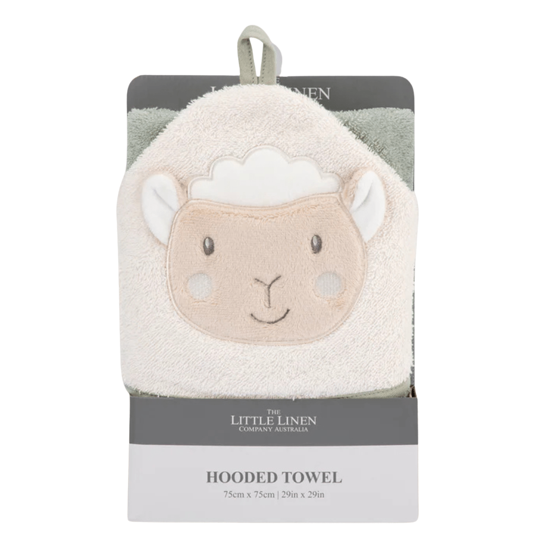 TLLC Character Hooded Towel - Farmyard Lamb