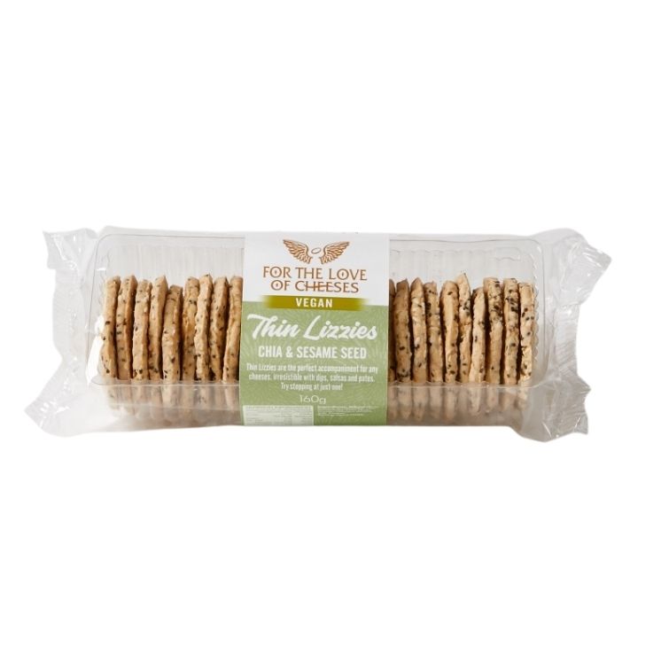 Thin Lizzies Chia and Sesame Seed Vegan Wafer Crackers