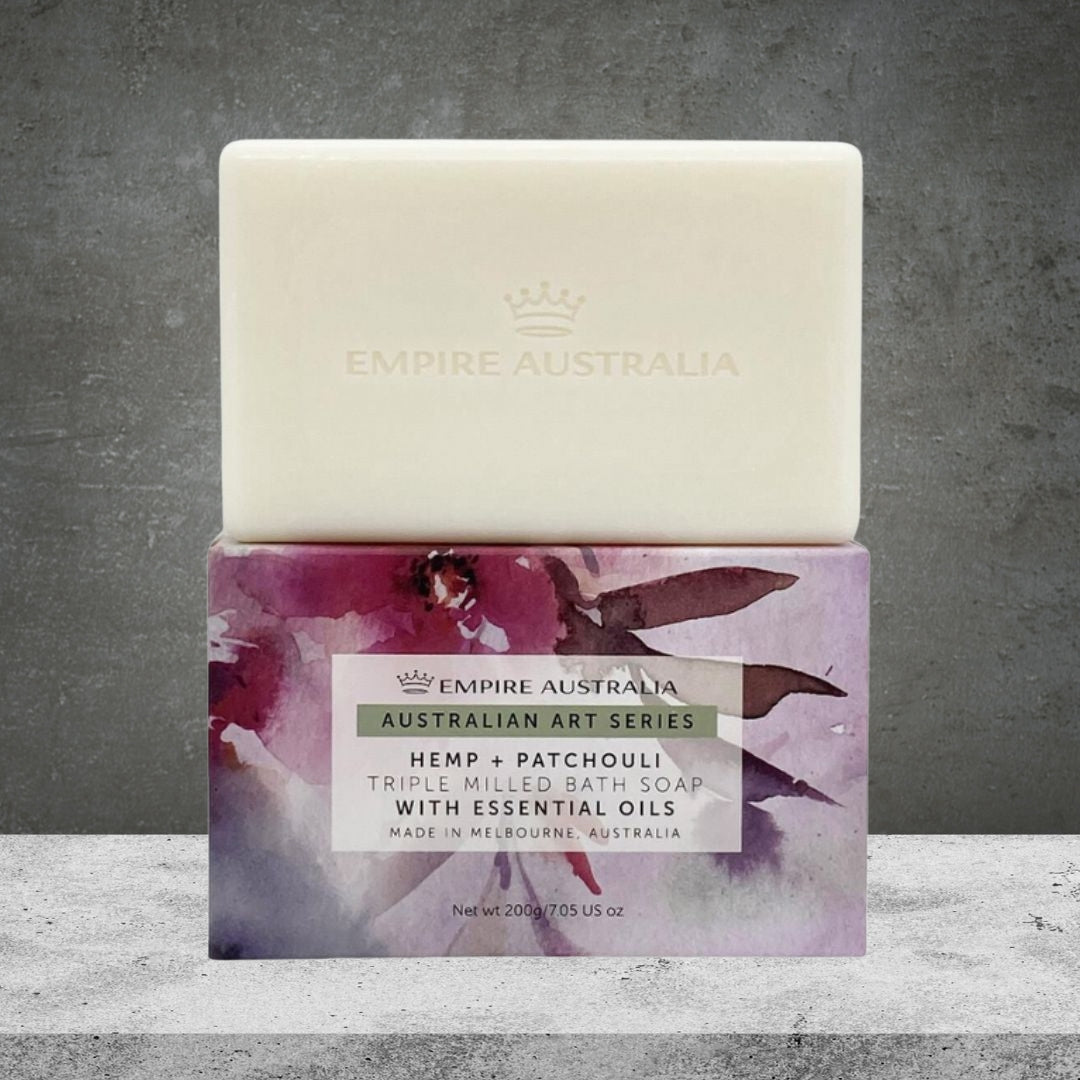 EMPIRE AUSTRALIA ART SERIES HEMP & PATCHOULI SHEA BUTTER SOAP 200G