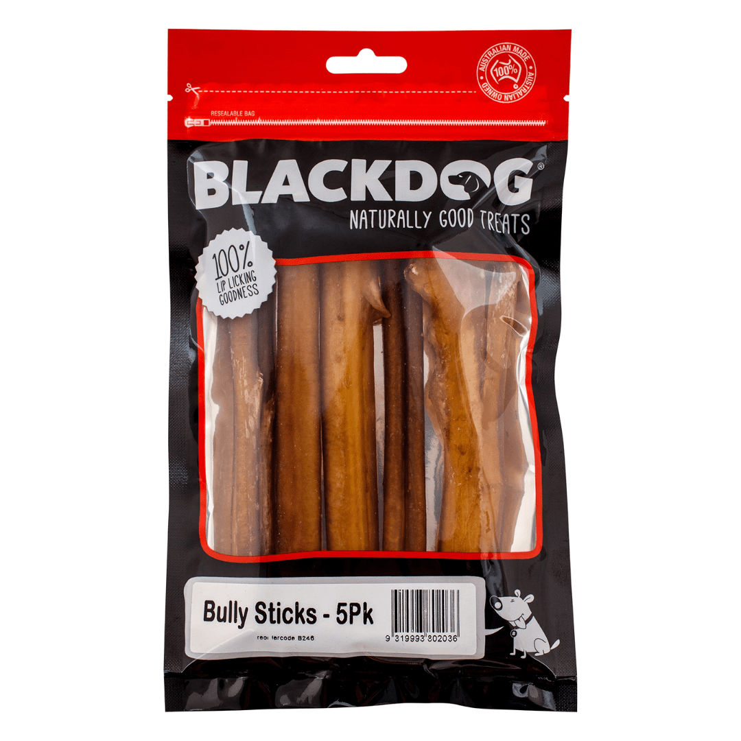 Black Dog Bully Sticks 5 Pack