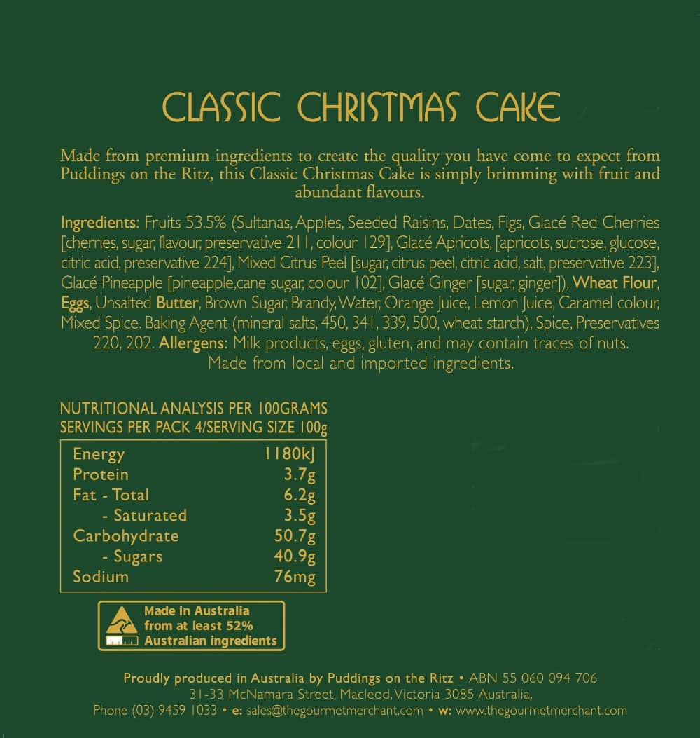 Partridge in a Pear Tree Christmas Cake Collection 1.4kg