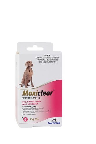 MOXICLEAR FOR DOGS OVER 25KG 6 PACK