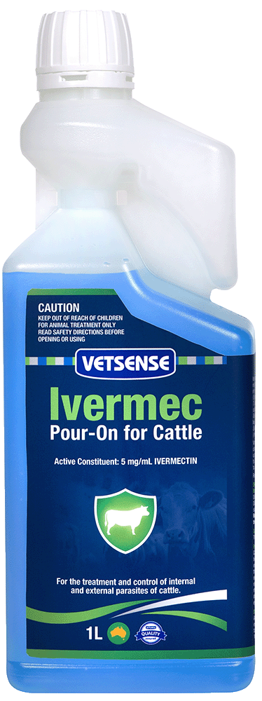 VETSENSE IVERMEC POUR-ON FOR CATTLE 1L