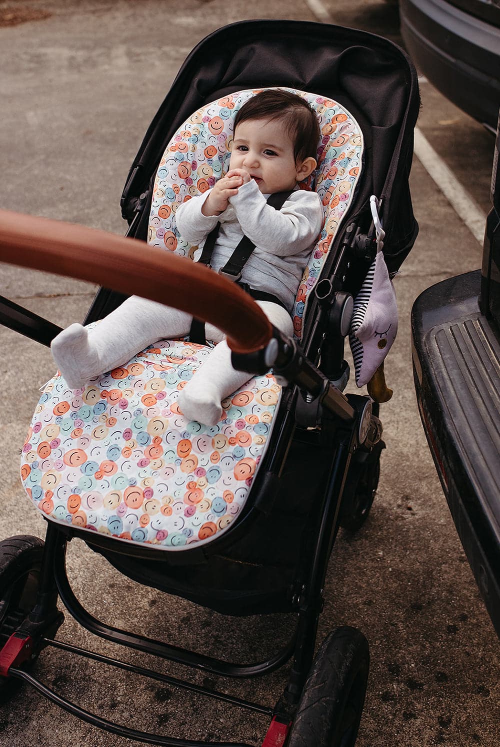 Universal Pram Liner Cover - Happy Buttons