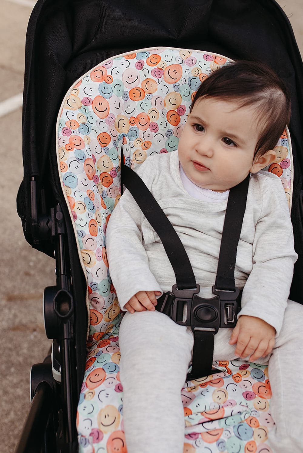 Universal Pram Liner - Happy Buttons
