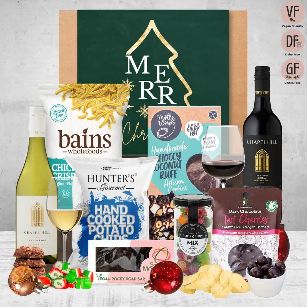Healthy Hampers Vegan Wine Christmas Hamper